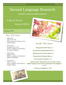 Second Language Research - Murray State University