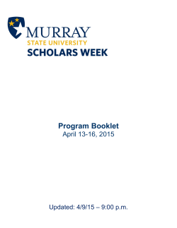 2015 Program Booklet - Murray State University