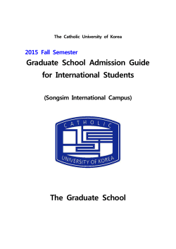 Graduate School Admission Guide for International Students The