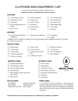 a printable packing list