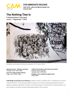 Press Release - The Nothing That Is: A Drawing