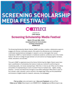 Screening Scholarship Media Festival