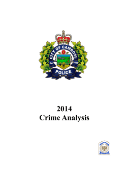 2014 Crime Analysis - Camrose Police Service