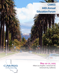 CAMSS 44th Annual Education Forum - CAMSS