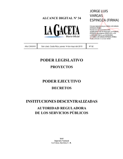 PublicaciÃ³n de La Gaceta Alcance 34 - Tarifa Nacional