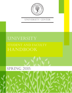 University Center Handbook - Spring 2015