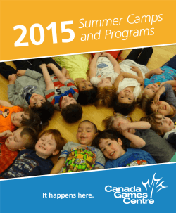 Summer 2015 Camps & Programs Guide