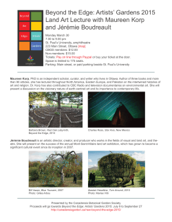Artists` Gardens 2015 Land Art Lecture with Maureen