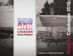 CAP Catalog 2015 - Canadian Arena Products