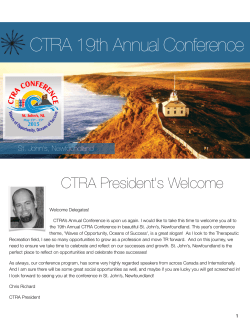 FINAL BROCHURE 2 - Canadian Therapeutic Recreation Association