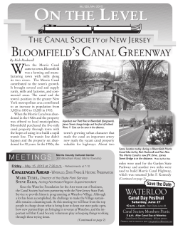 Current Issue - Canal Society of New Jersey