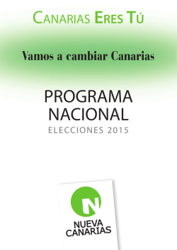 Programa nacional de Canarias. Elecciones