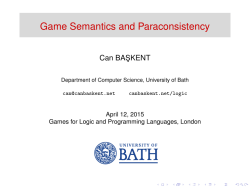 Game Semantics and Paraconsistency
