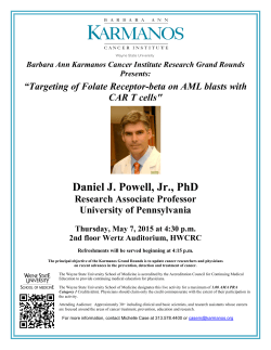 Daniel J. Powell, Jr., PhD - Cancer Biology Graduate Program