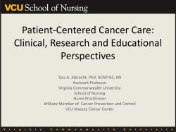 Patient-Centered Cancer Care: Clinical, Research and Educational