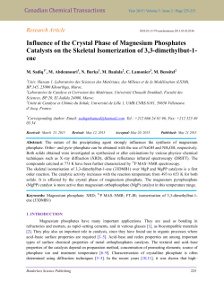 Influence of the Crystal Phase of Magnesium Phosphates Catalysts