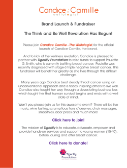 Brand Launch & Fundraiser The Think and Be