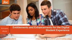 Entitlements and Enhancements for the Digital Student Experience