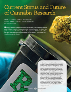 Current Status and Future of Cannabis Research â Clinical