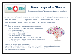 Neurology at a Glance - Canadian Association of Neuroscience