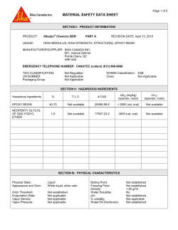 Sikadur Chemroc BDR Material Safety Data Sheet