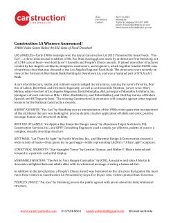 Canstruction LA 2015 Press Release, Winners Announced