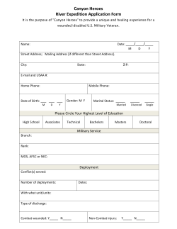Canyon Heroes River Expedition Application Form