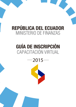 GuÃ­a de usuario - CapacitaciÃ³n - Ministerio de Finanzas del Ecuador