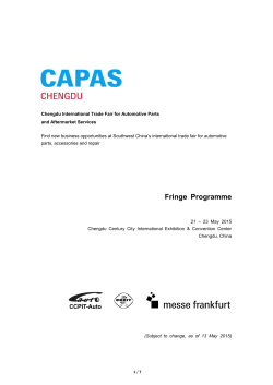 to view the 2015 fringe programme summary - CAPAS!