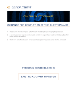 Personal shareholder(s) ( existing company transfer)