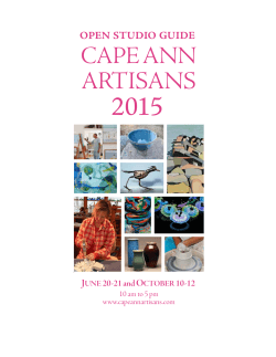 OPEN STUDIO GUIDE - Cape Ann Artisans
