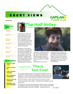 The Half Volley - Capilano Tennis Club