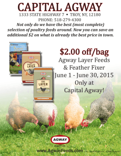 2.00 off/bag Agway Layer Feeds & Feather Fixer