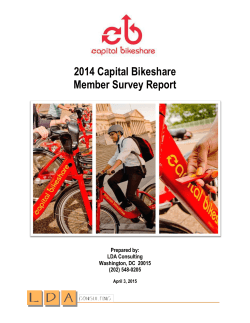2014 Capital Bikeshare Member Survey Report