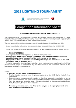 2015 LIGHTNING TOURNAMENT Competition