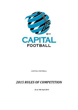 2015 RULES OF COMPETITION