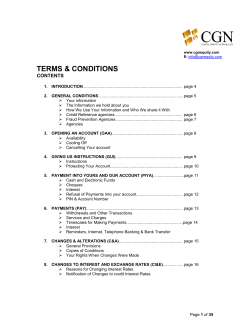 TERMS & CONDITIONS - (CGN) Capital Growth Network Ltd