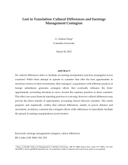 Lost in Translation: Cultural Differences and Earnings Management