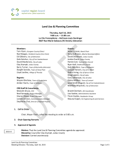 Land Use & Planning Committee