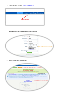 1. Create account through www.cap.mgu.ac.in 2. Provide basic
