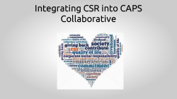 CAPS CSR Plan - CAPS Collaborative