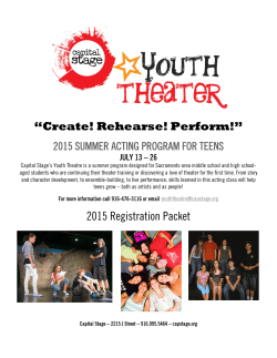 to youth theatre application