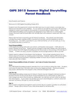 2015 Digital Storytelling Parent Handbook