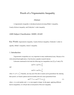 Proofs of a Trigonometric Inequality