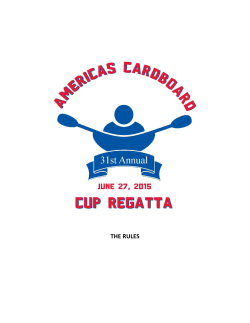 THE RULES - America`s Cardboard Cup Regatta