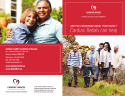Cardiac Rehab can help - Cardiac Health Foundation Of Canada