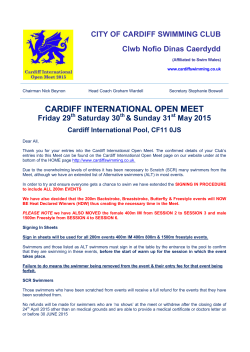 CARDIFF INTERNATIONAL OPEN MEET