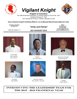 Vigilant Knight - Cardinal Gibbons Council #2521 Knights of