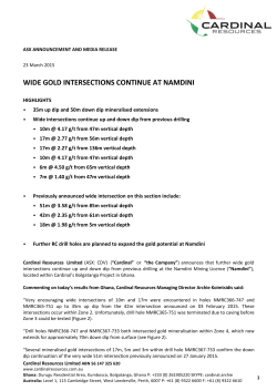 Wide Gold Intersections Continue at Namdini