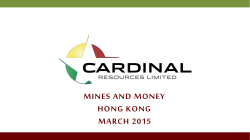 Mines and Money Presentation Hong Kong March 2015